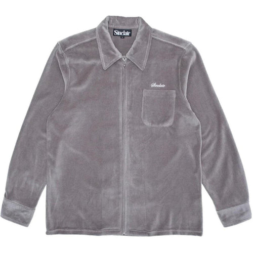 Sinclair Velour Zip Shirt Slate