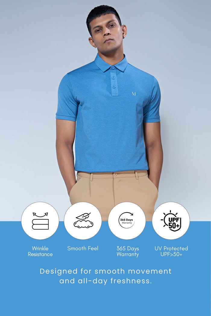 Sky Blue 365 Days Aircool Polo