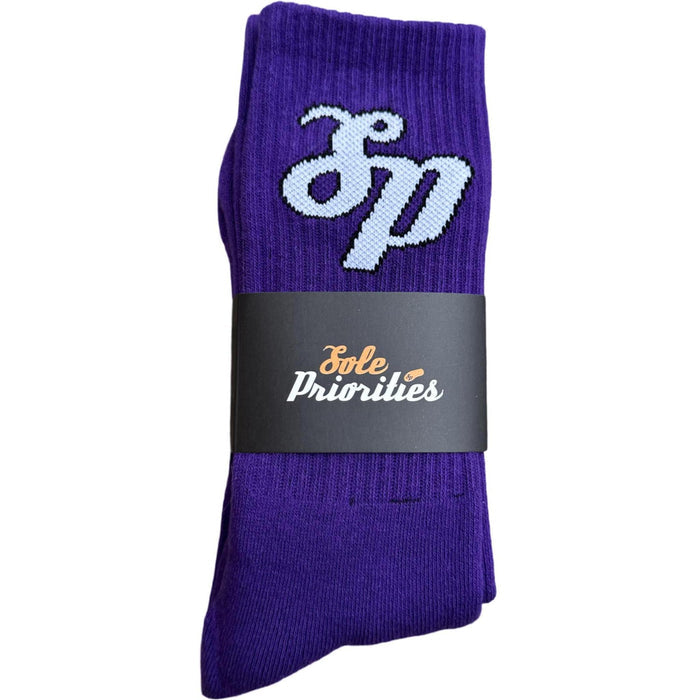 Sole Priorities Socks Purple/White