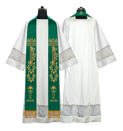Stole with adorned embroidery