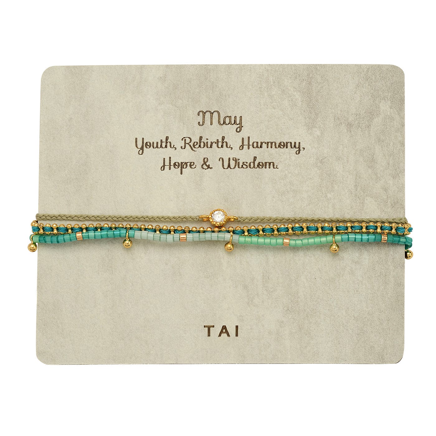Handmade Pull Tie Birthstone Bracelets | Set Of 3
