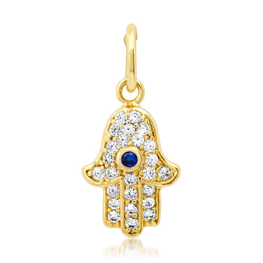 Pavé Hamsa Evil Eye Charm