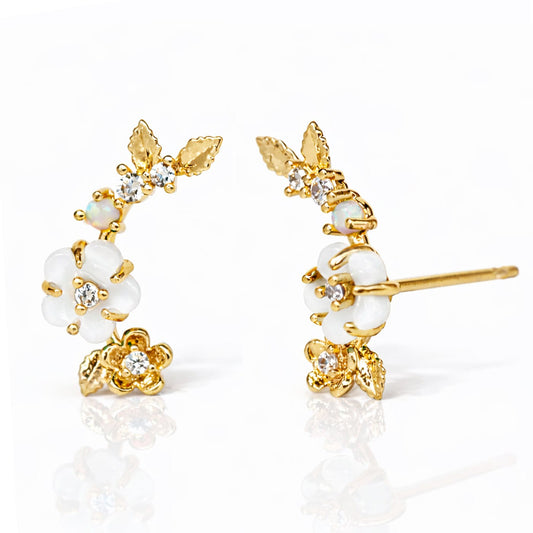 Blossom Trail Crawler Earrings