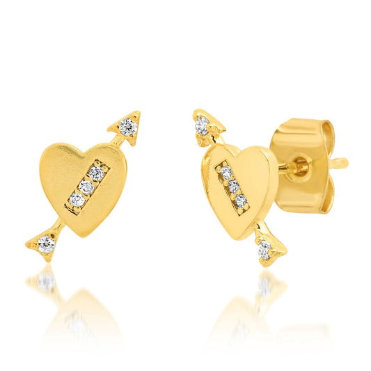 Cupid’s Arrow Stud Earrings