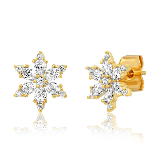 Cz Snowflake Studs