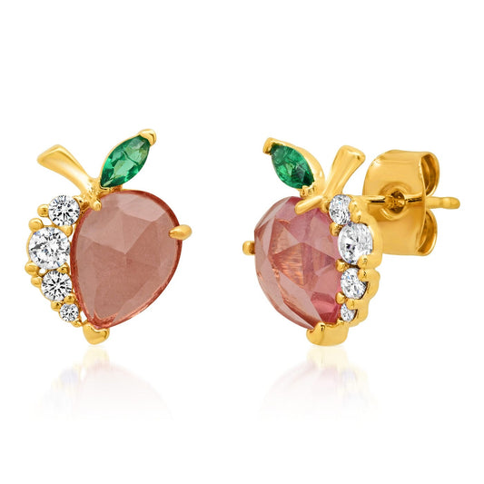 Glass Peach Studs