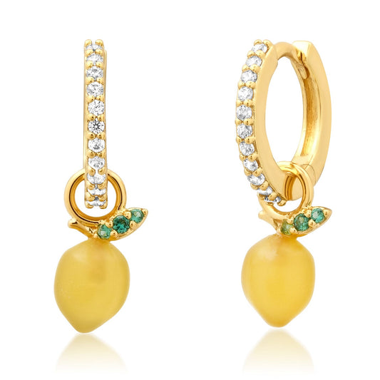 Lemon Huggie Earrings