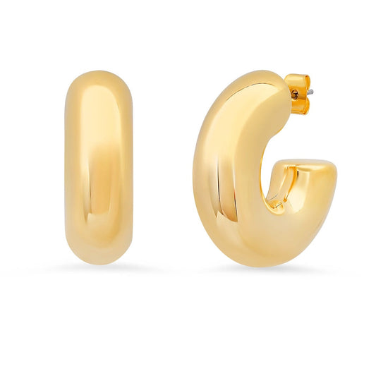 Classic Puffy Hoops | 30mm