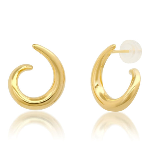 Sleek Gold Front To Back Hoop