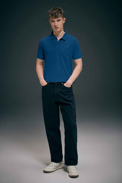 Teal Navy Smart Tech Pocket + Polo