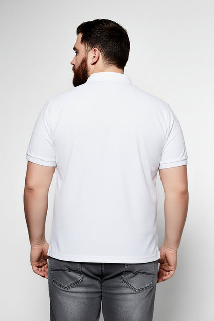 White - Zyric Polo Plus Size