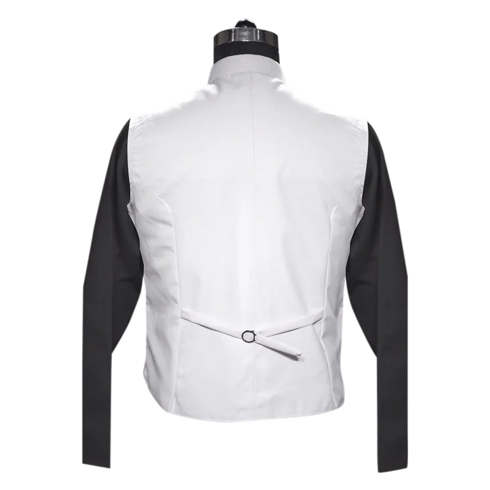 White Clergy Vest with trims