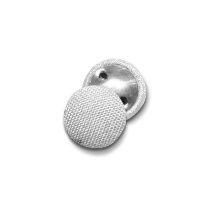 White Fabric Covered Button