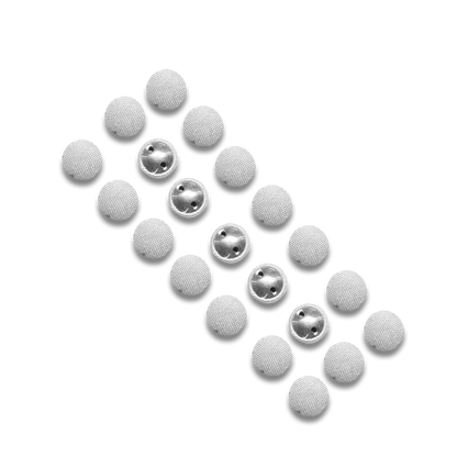 White Fabric Covered Button