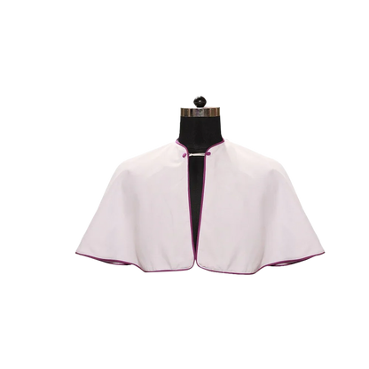 White Shoulder Cape with Trims