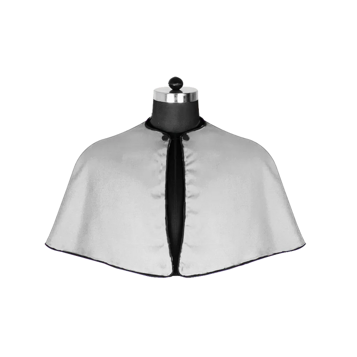 White Shoulder Cape with Trims