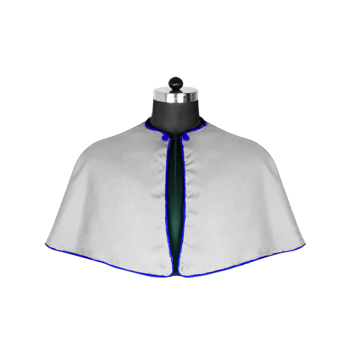 White Shoulder Cape with Trims
