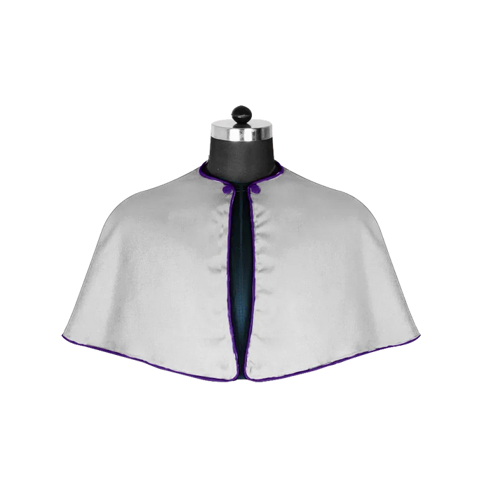 White Shoulder Cape with Trims